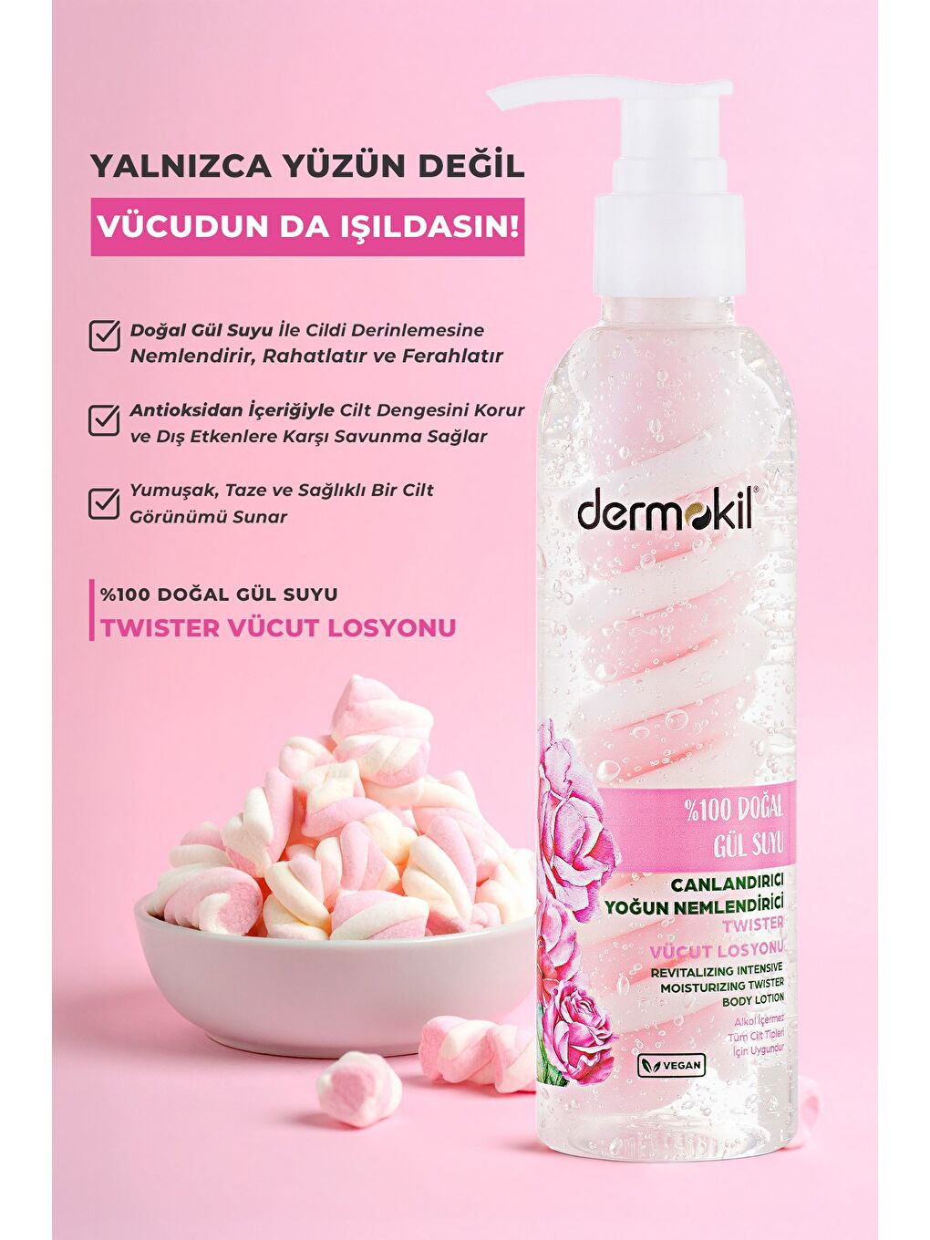 %100 Doğal Gül Suyu Cilt Bakım Seti-1