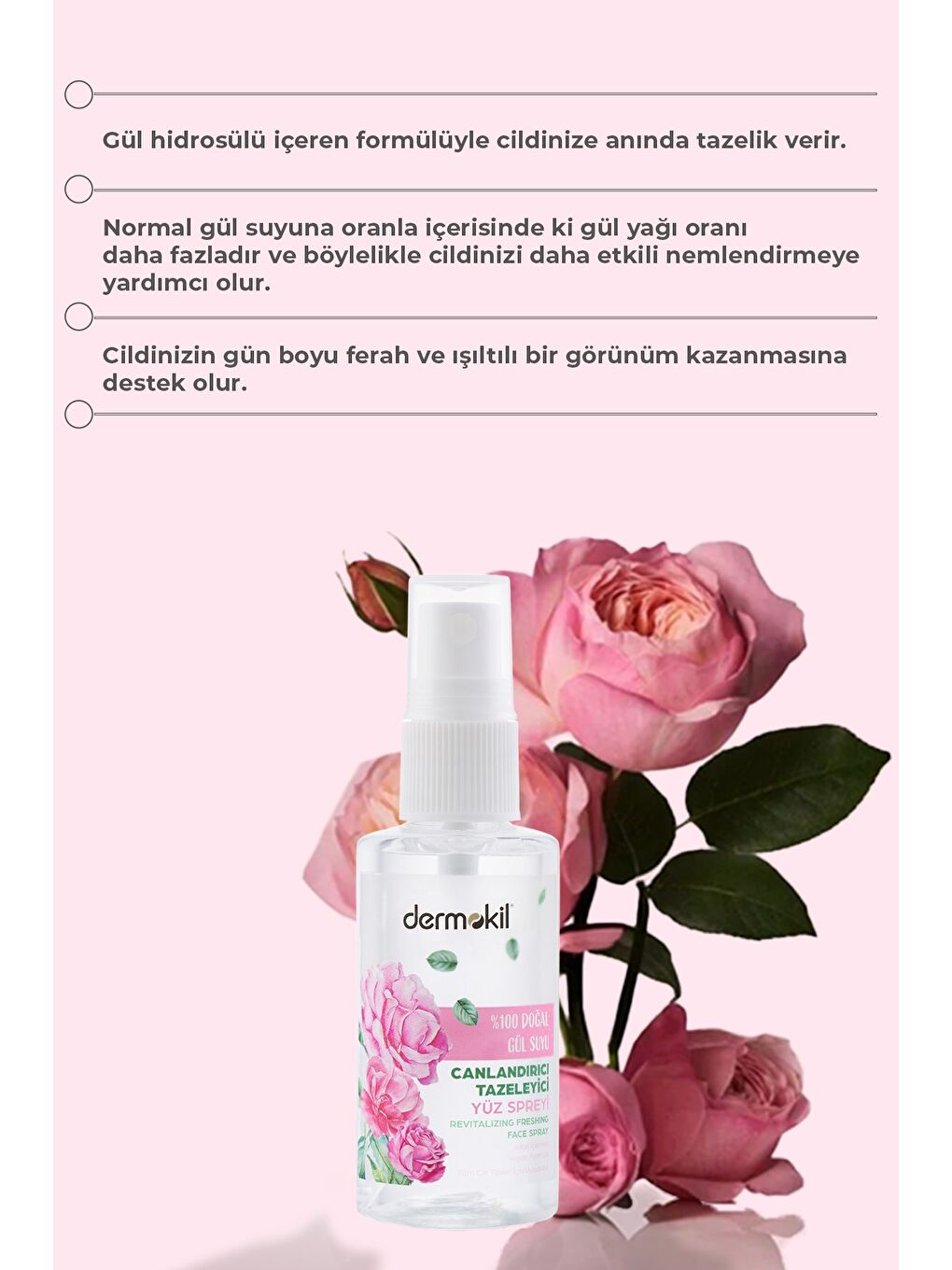 %100 Doğal Gül Suyu Cilt Bakım Seti-5