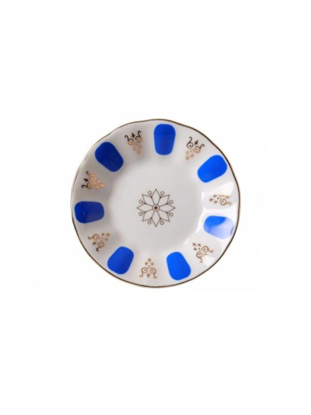 Yaldızsız Çay Tabağı - Mavi