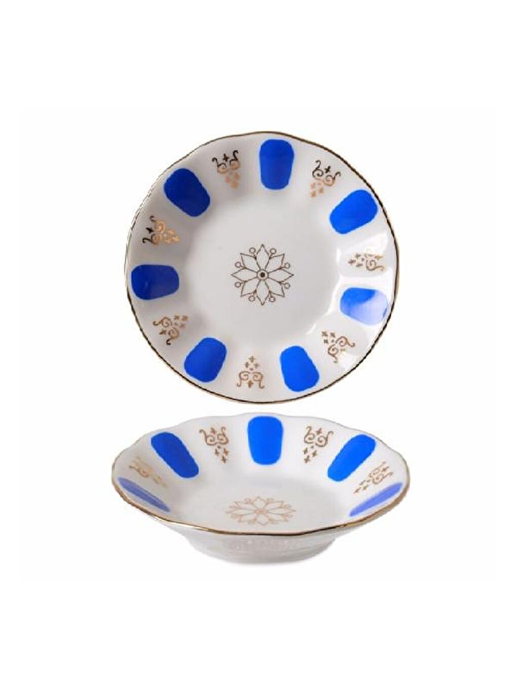 Yaldızsız Çay Tabağı - Mavi-1