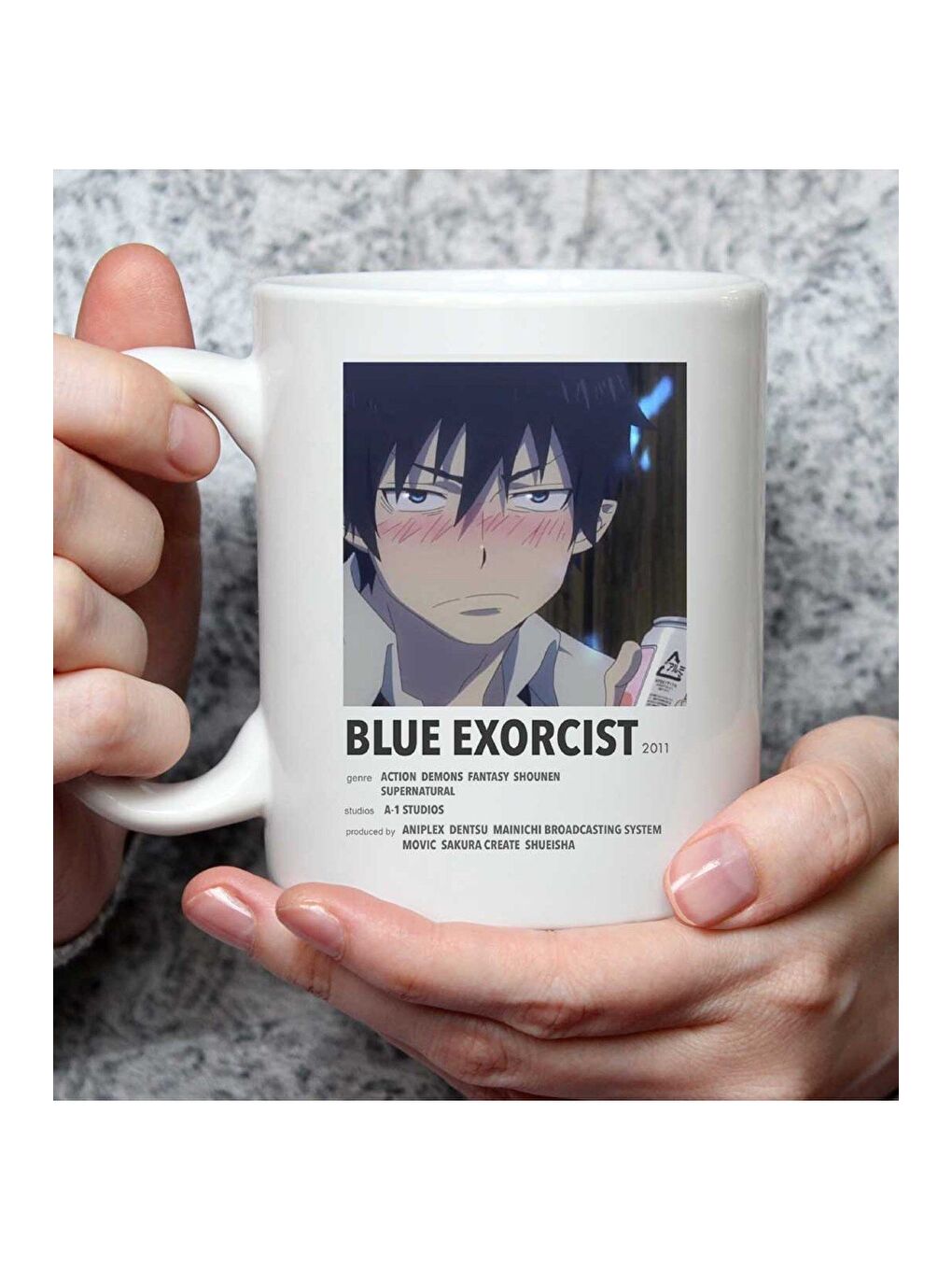 BAM HEDİYELİK EŞYA Karışık Blue Exorist Anime Tasarımlı Kupa Bardak