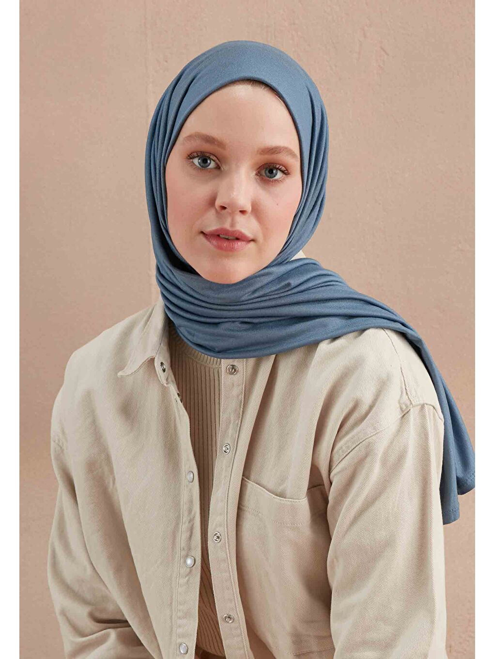 Penye Şal İndigo-2