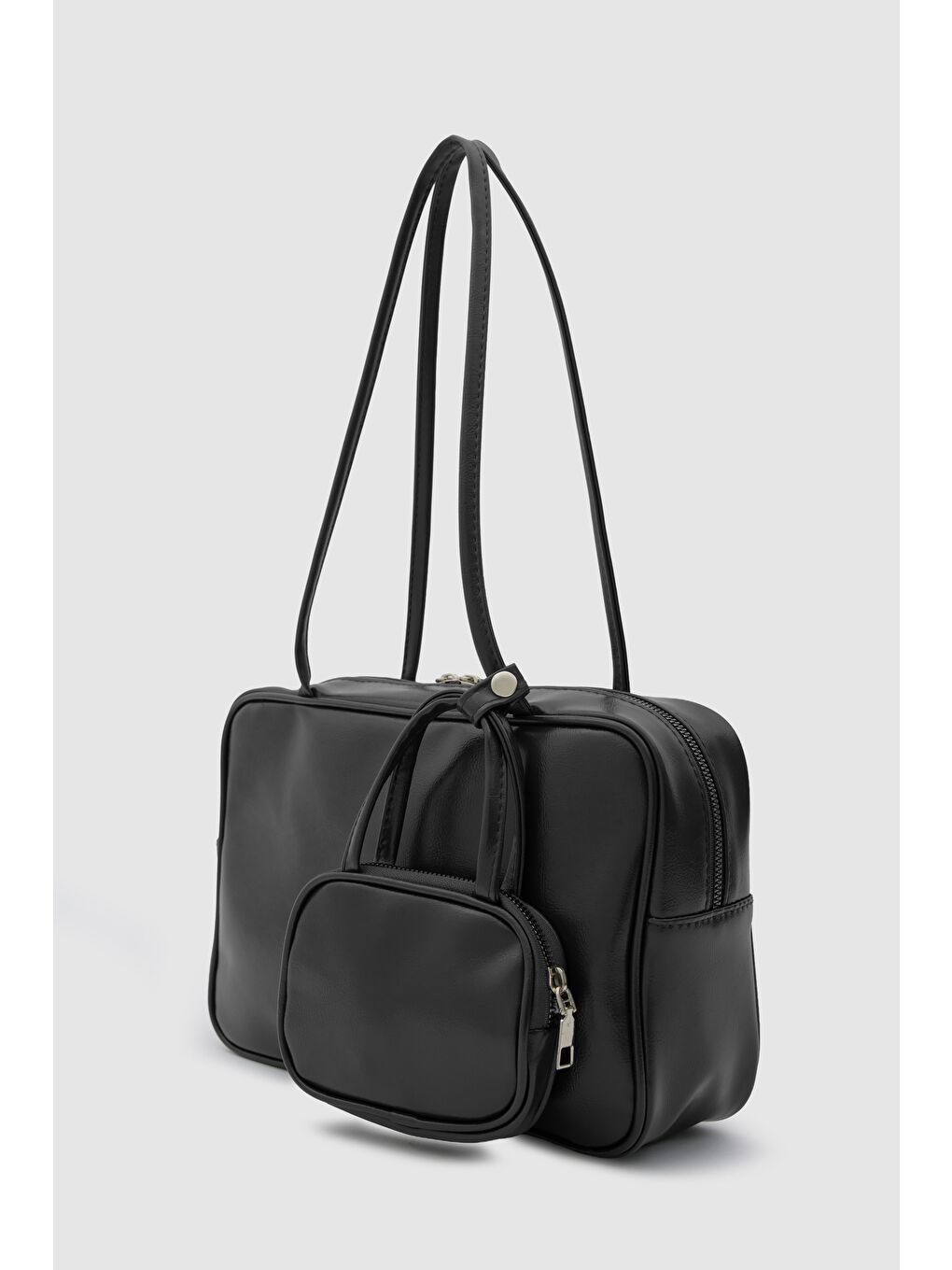 Choker Charmlı Omuz Çantası Siyah-3