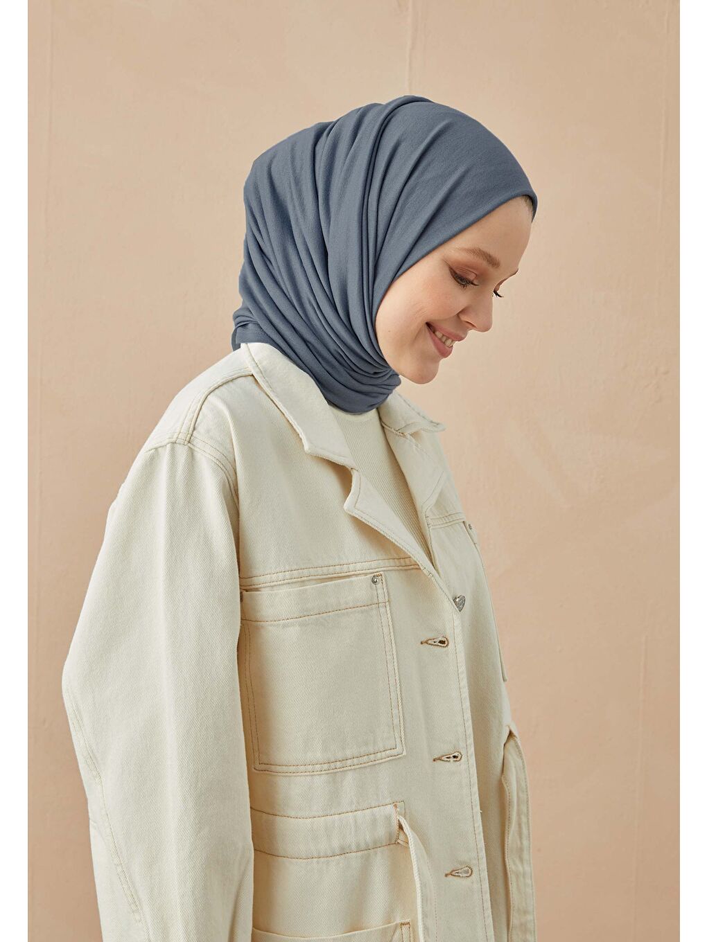 Penye Şal İndigo-4