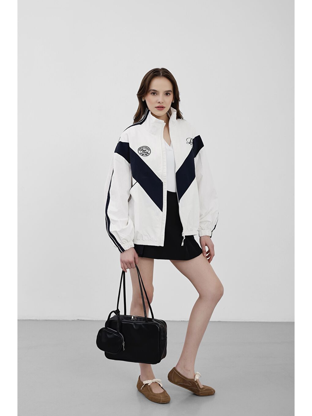 Choker Charmlı Omuz Çantası Siyah-4