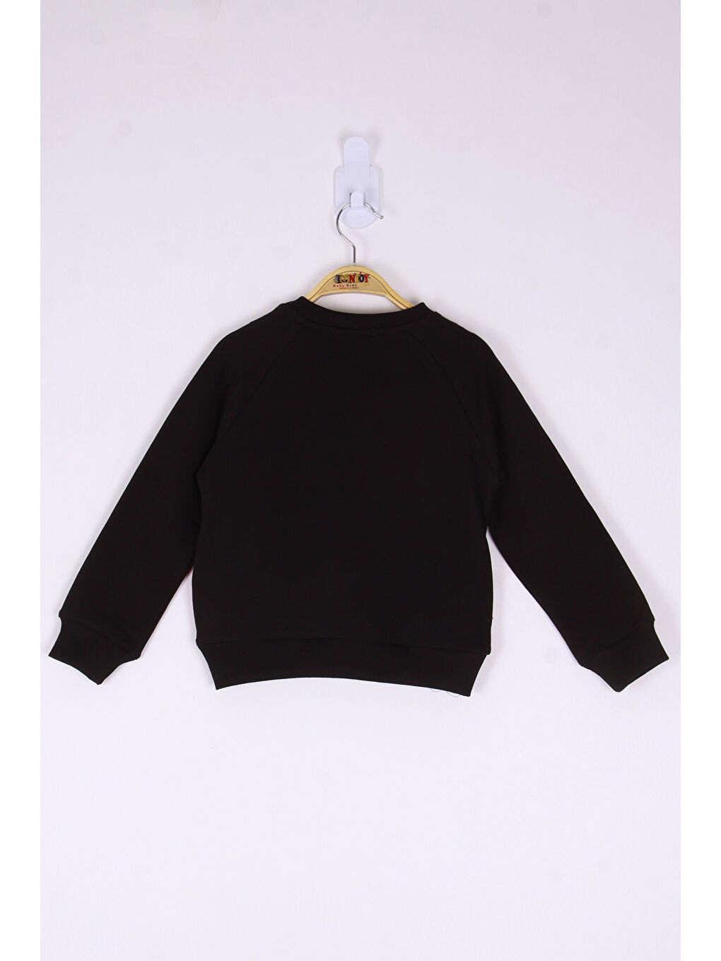 Siyah Kız Çocuk Taç Baskılı Sweatshirt-1