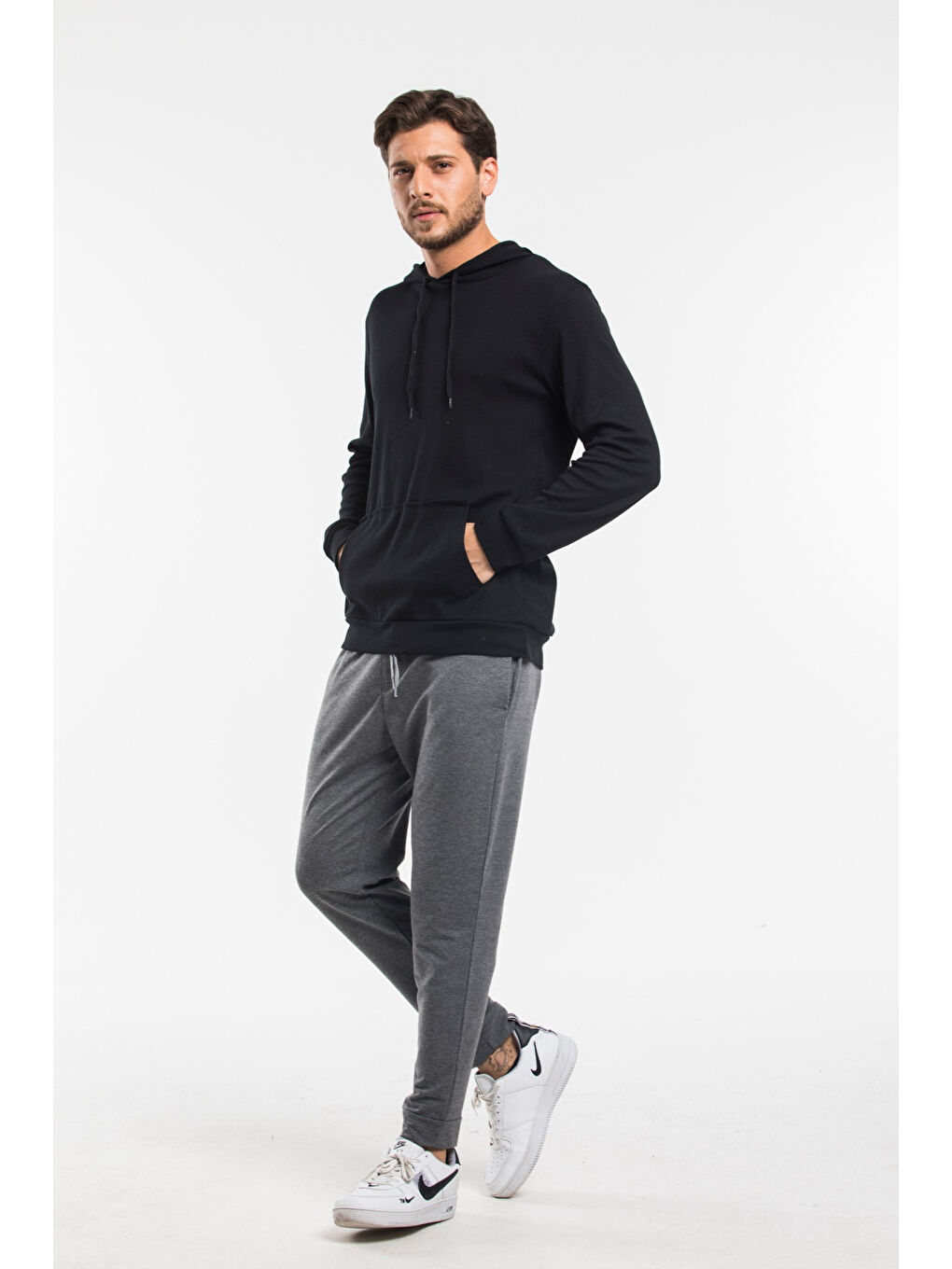Antrasit Regular Fit İnce  Jogger Erkek Jogger Eşofman Altı SPR25EA81