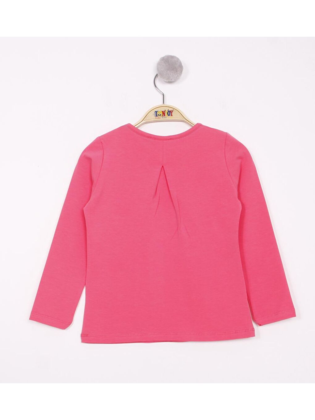 Fuşya Kız Bebek Surprise Kalp Nakışlı Tişört-1