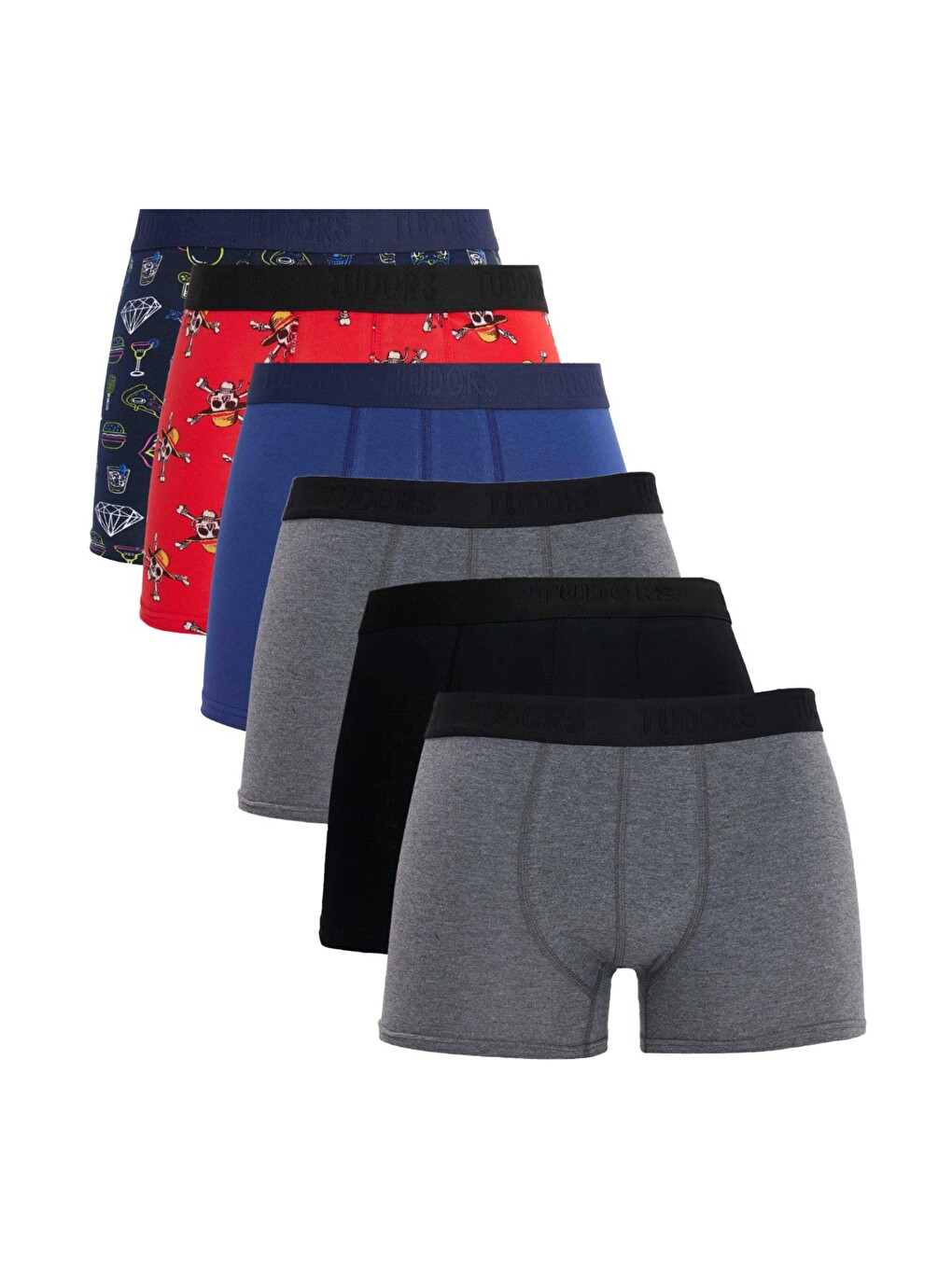 Sarı Erkek 6'lı Premium Seri Pamuklu Elastanlı Esnek Kumaş Boxer (damat Bohçası Çeyiz Seti