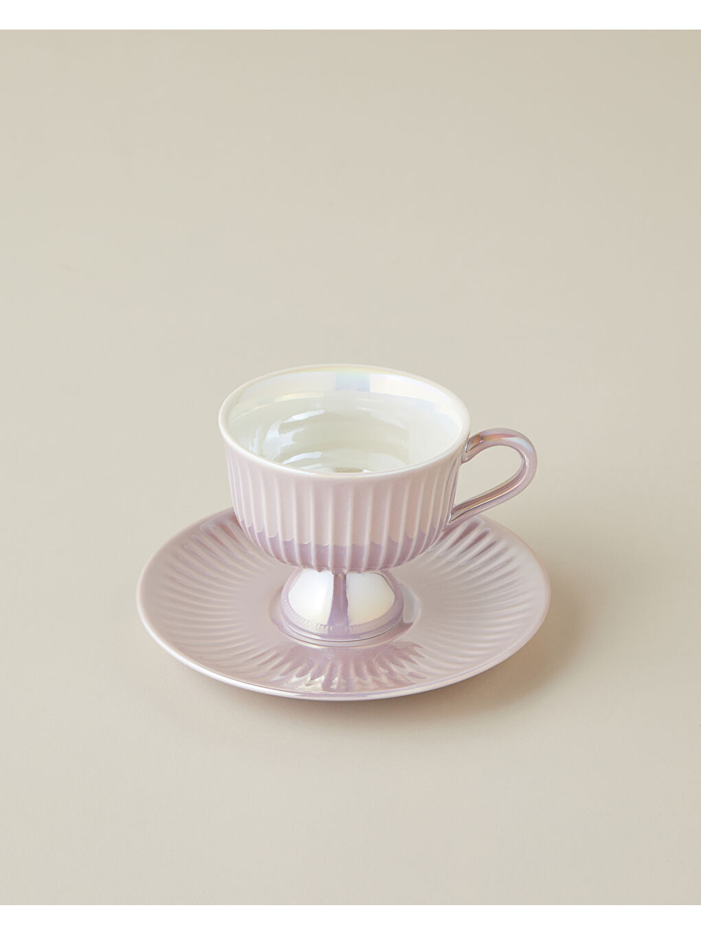 Perlisse New Bone China 12 Parça 6 Kişilik Kahve Fincan Takımı 90 ml Lila-1