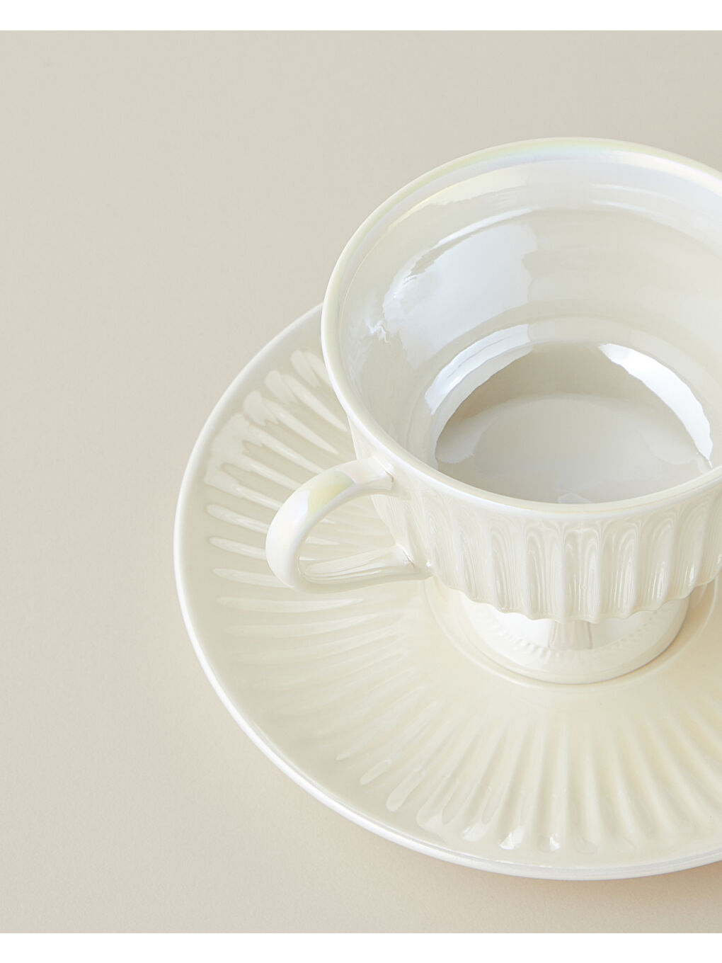 Perlisse New Bone China 12 Parça 6 Kişilik Kahve Fincan Takımı 90 ml Beyaz-2