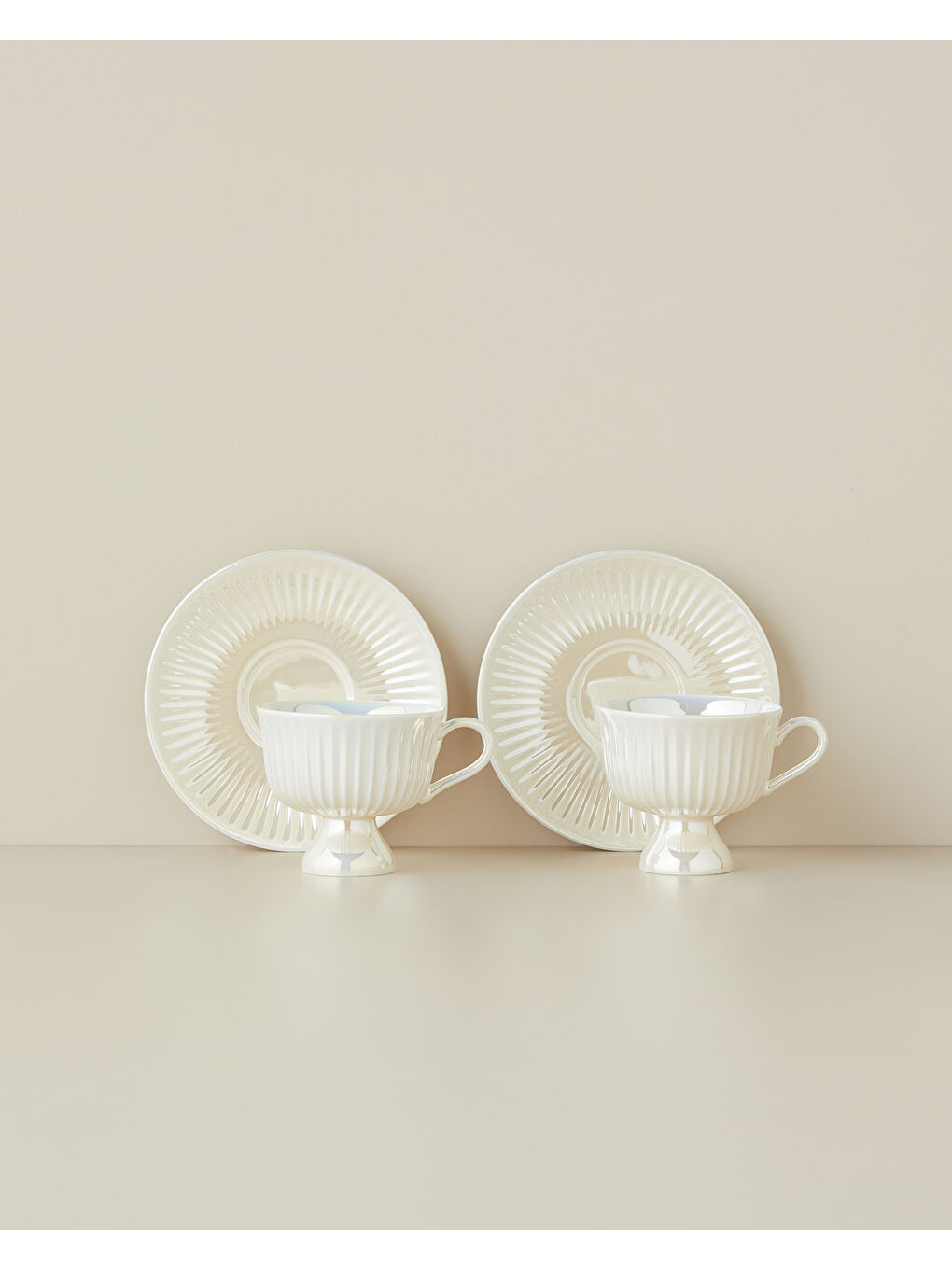 Perlisse New Bone China 12 Parça 6 Kişilik Kahve Fincan Takımı 90 ml Beyaz-3