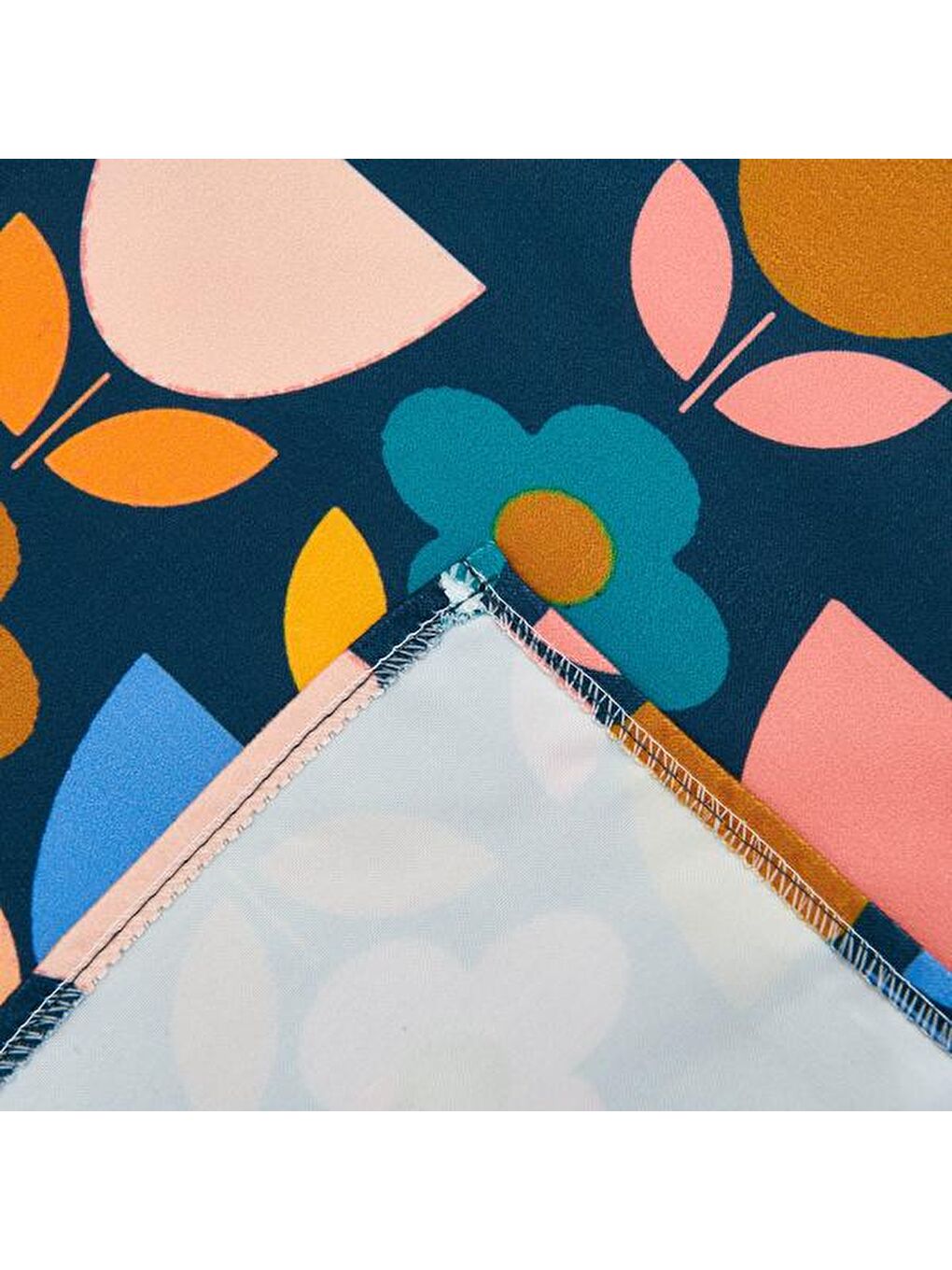 Karışık Renkli Retro Çiçek Mutfak Önlüğü - 65x75 cm-2