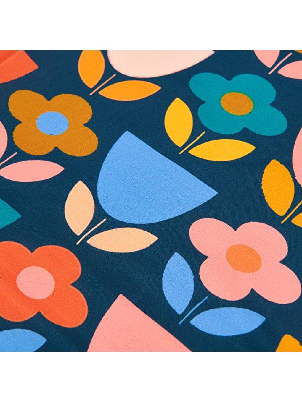 Karışık Renkli Retro Çiçek Mutfak Önlüğü - 65x75 cm-3