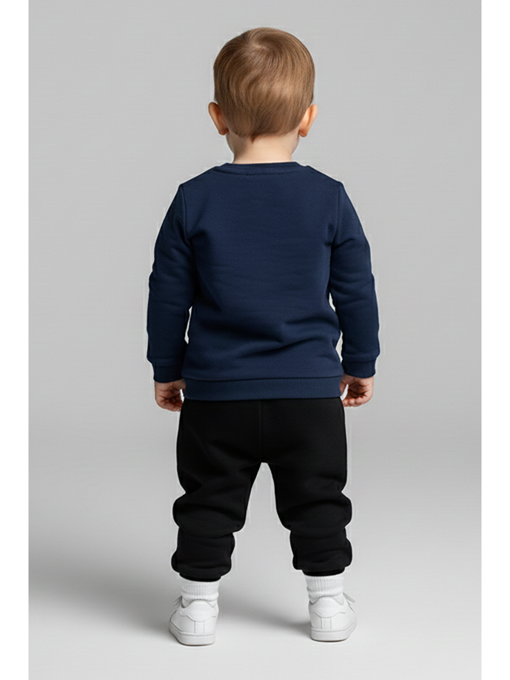 Lacivert Erkek Çocuk Bear Club Baskılı Rahat Kalıp Sweatshirt (5 Yaş)-3