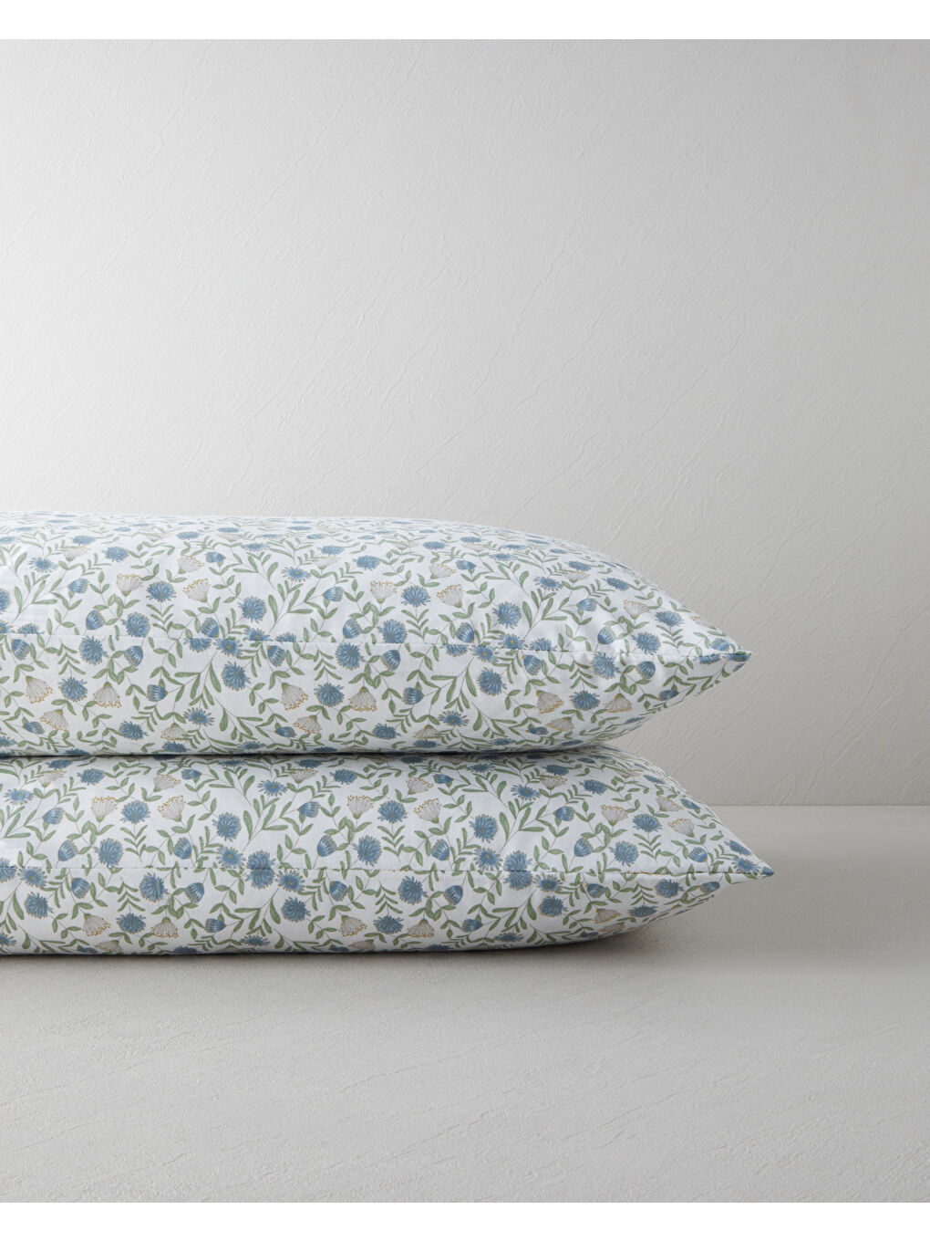 Botanica Kolay Ütülenir 2'li Yastık Kılıfı 50x70 cm Mavi - Yeşil-1