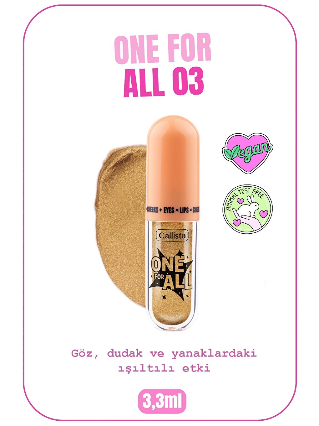 LC WAIKIKI Sarı One For All 03 Endless Wisdom Eyes & Lips & Cheeks Likit Göz Farı