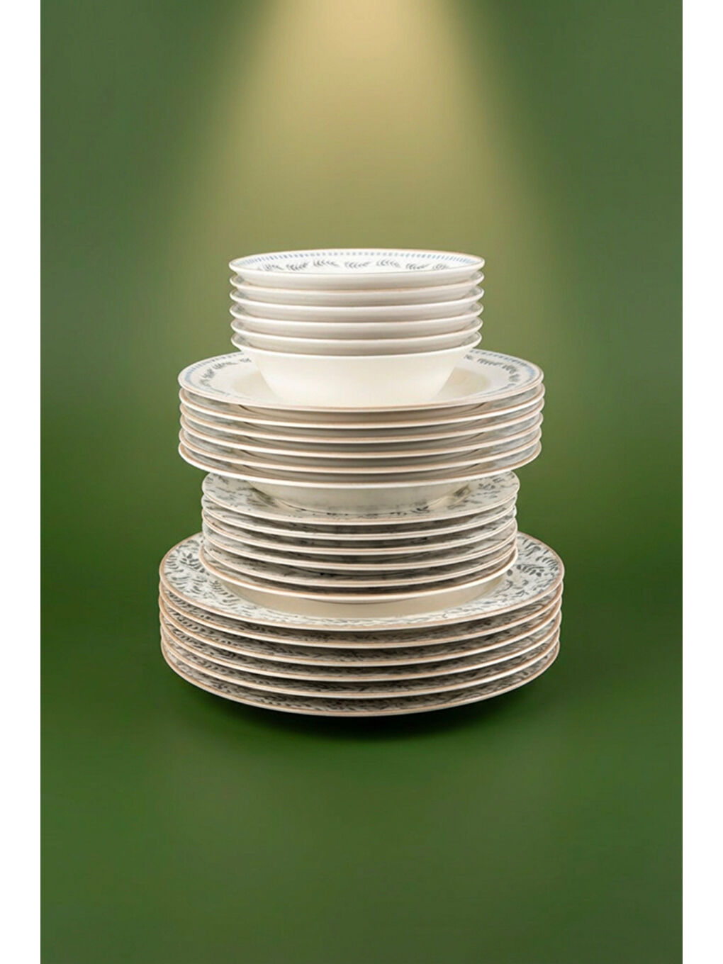 Beyaz Lotus 24 Parça Porselen Yemek Takımı-4