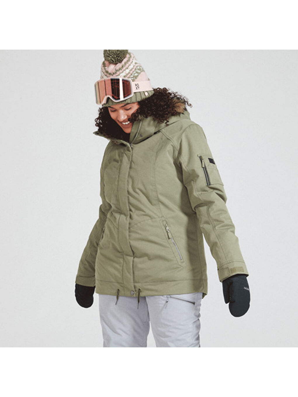 Kadın Snowboard Ceketi Meade Yeşil-3