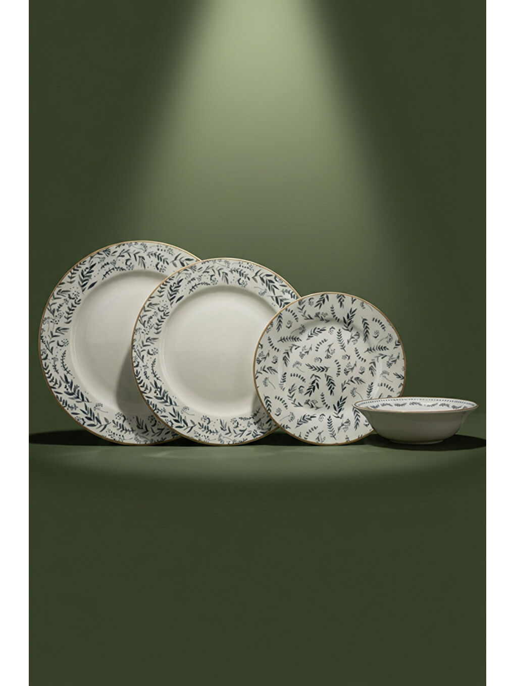 Beyaz Lotus 24 Parça Porselen Yemek Takımı-5