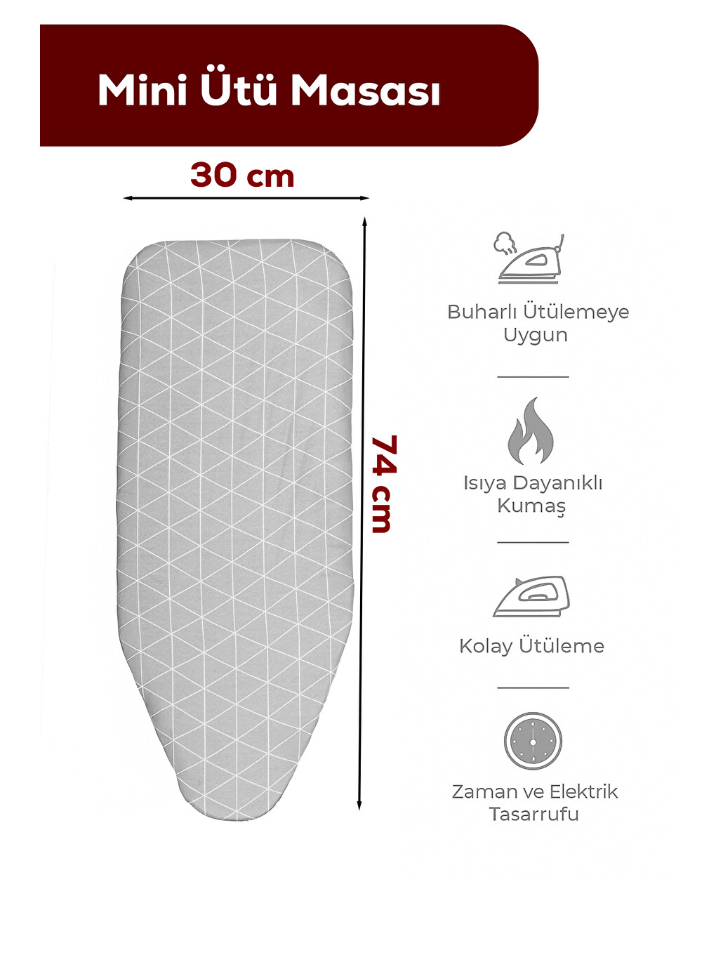 Karışık 15120-2 Smart Mini Seyahat Portatif Katlanabilir Ayaklı Ütü Masası-3