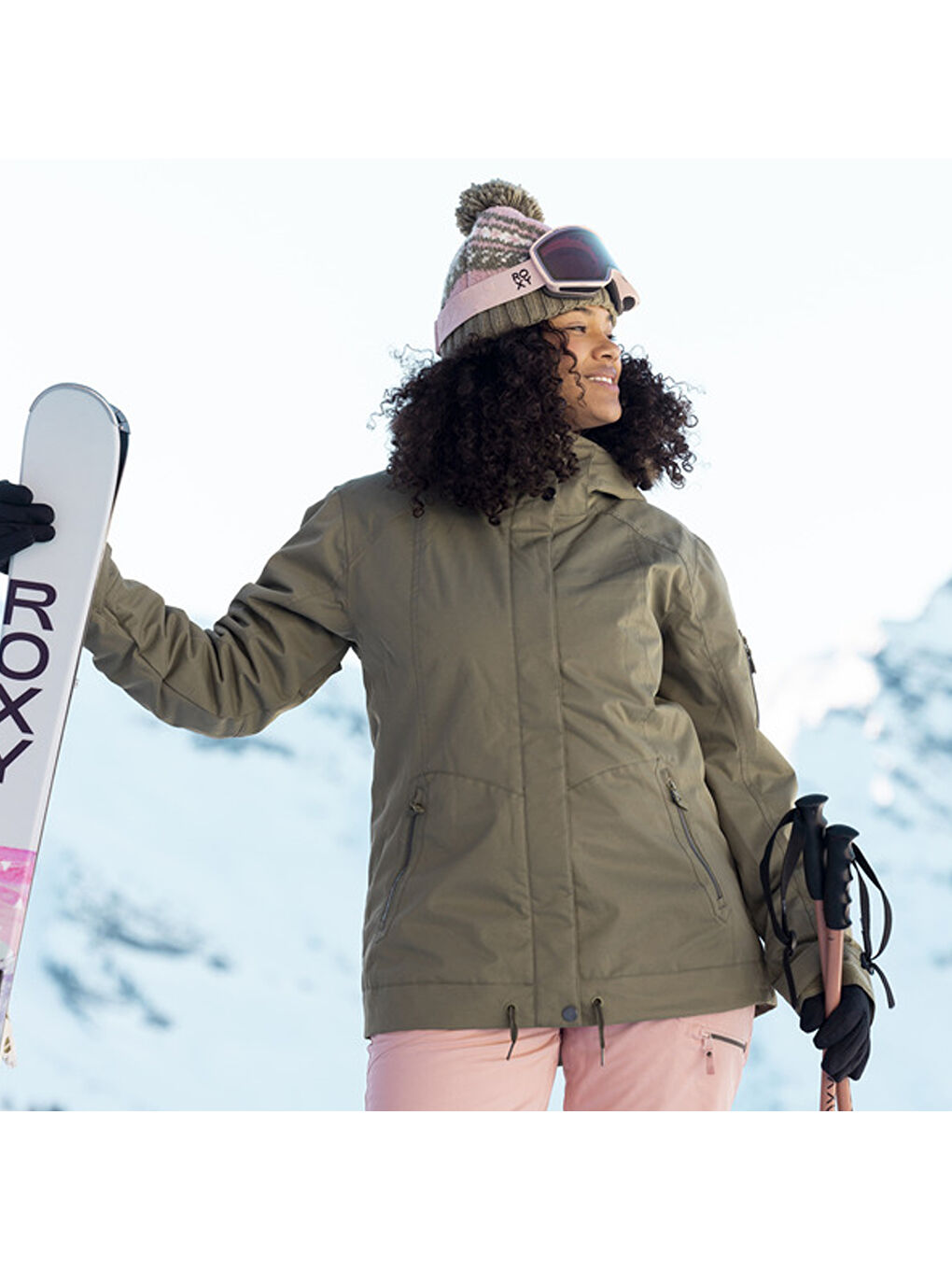 Kadın Snowboard Ceketi Meade Yeşil-5