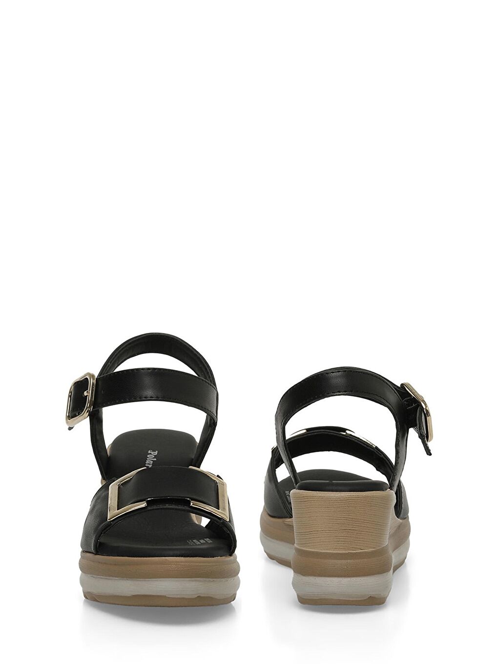 323593T.Z 4FX Siyah Kadın Dolgu Topuk Sandalet-4