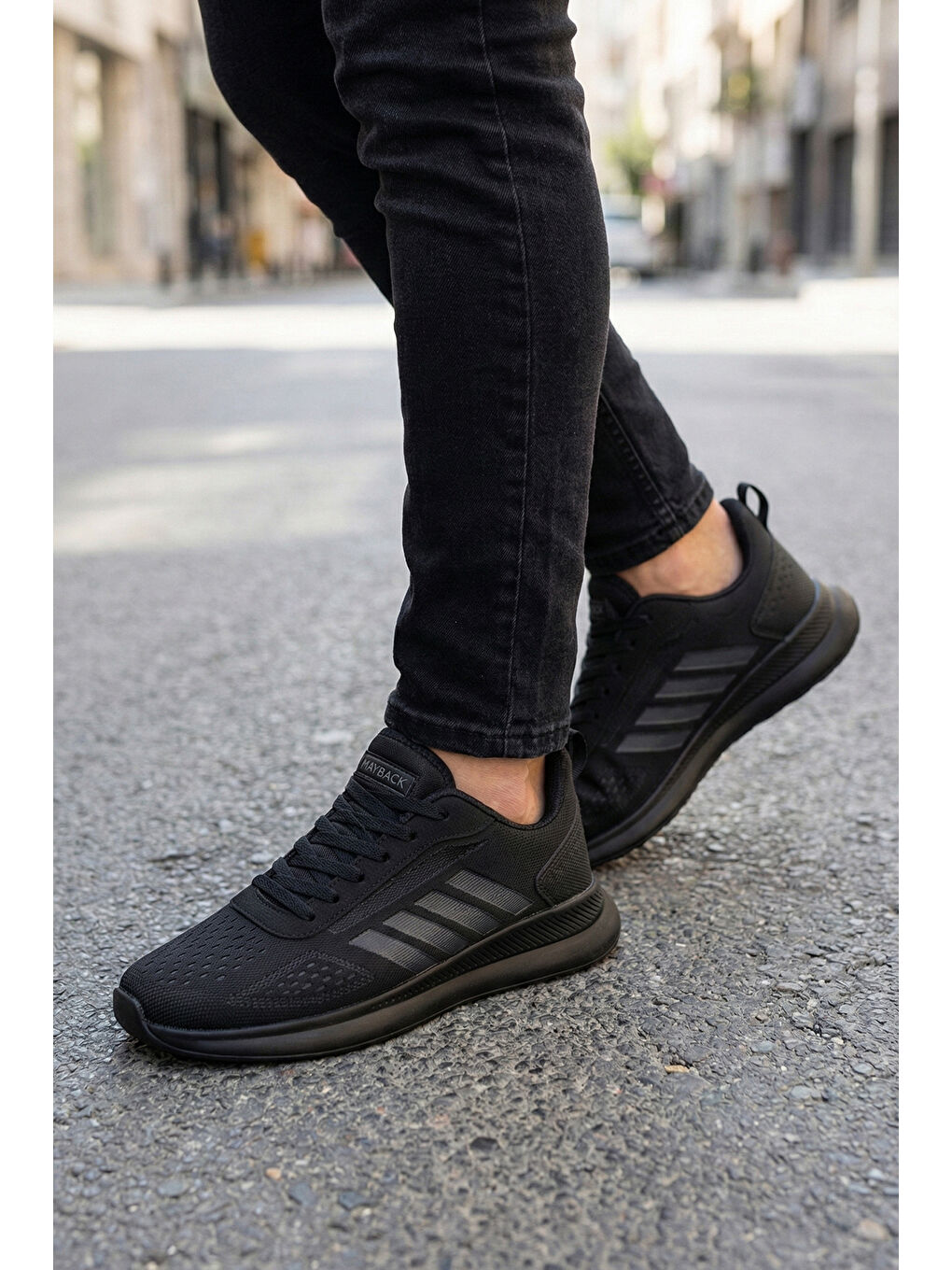 Siyah Duramo Günlük Ortopedik Erkek Sneaker Spor Ayakkabı