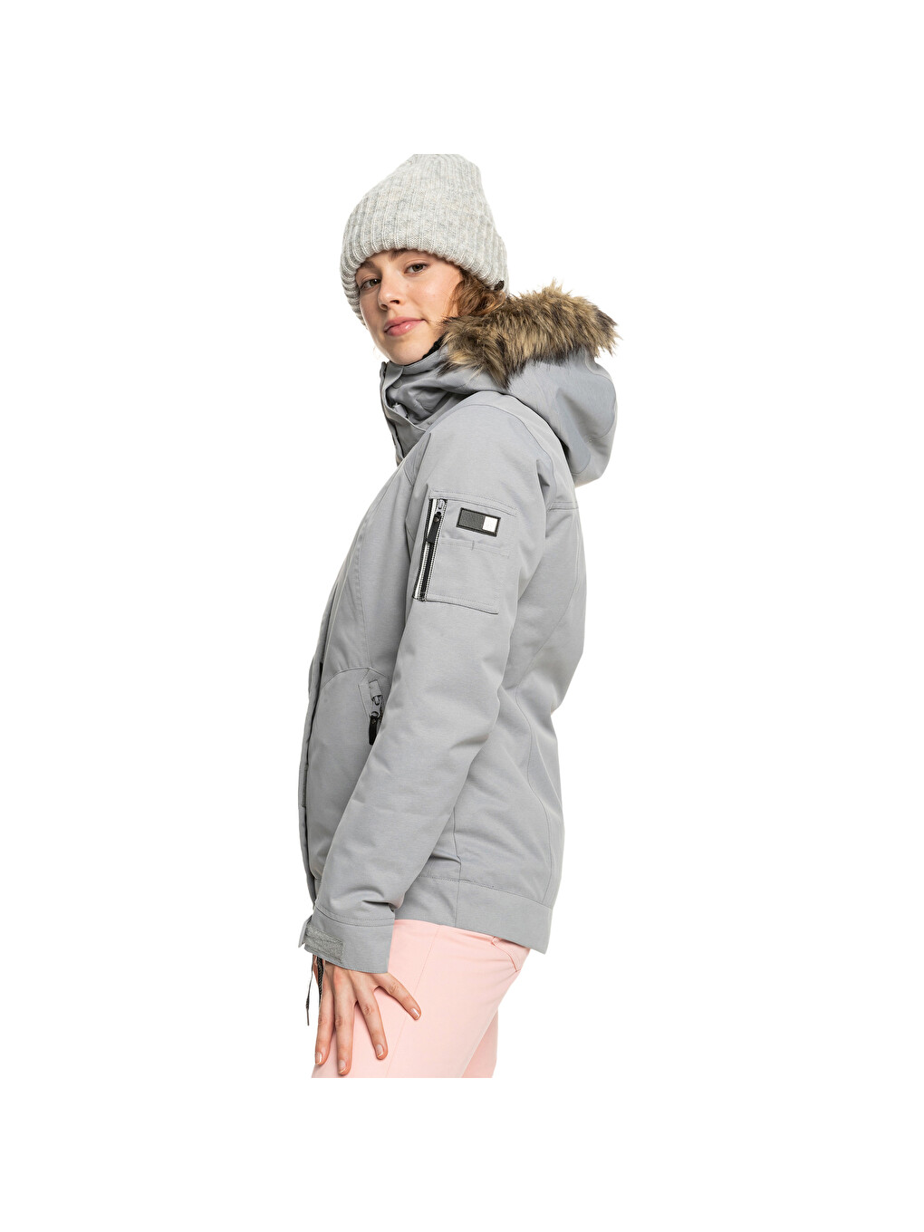 Kadın Snowboard Ceketi Meade Gri-1