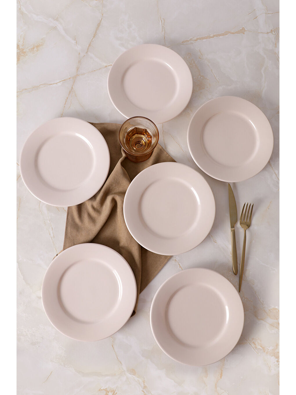 Ekru Krem Linda Pasta Tabağı 21 Cm 6 Adet-4