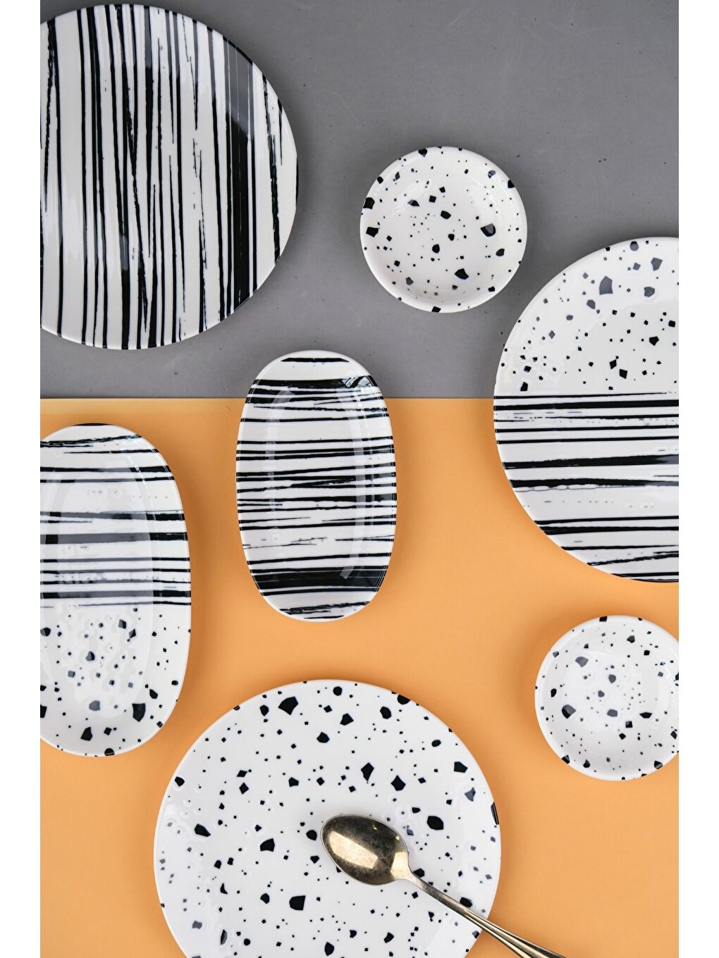 Beyaz Porselen Sidereal Kahvaltı ve İkram Takımı 6 Kişilik 14 Parça-2