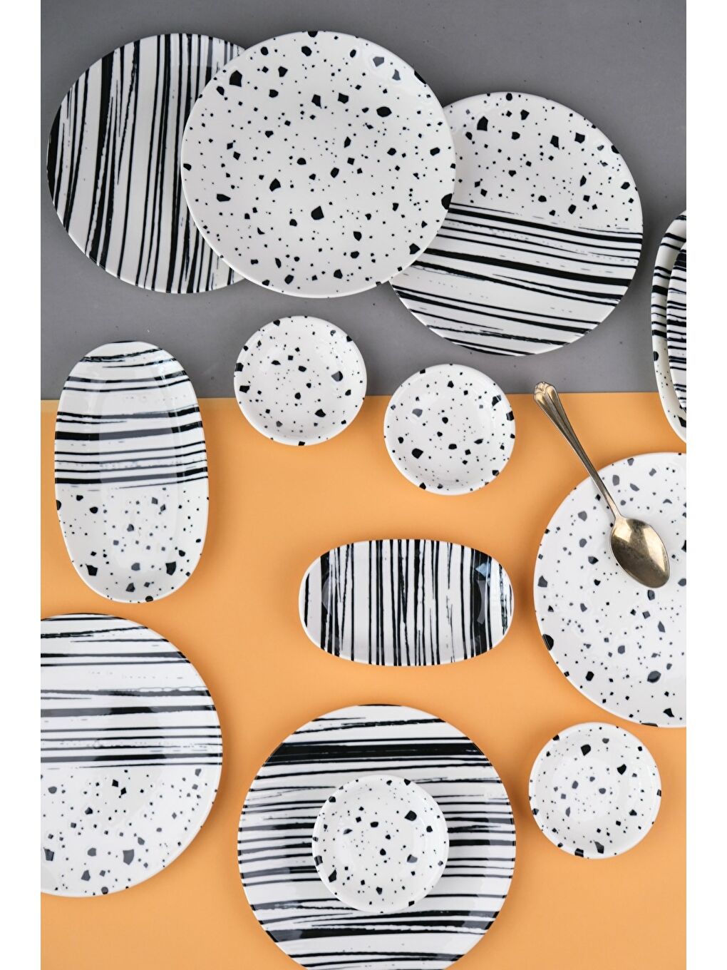 Beyaz Porselen Sidereal Kahvaltı ve İkram Takımı 6 Kişilik 14 Parça-3