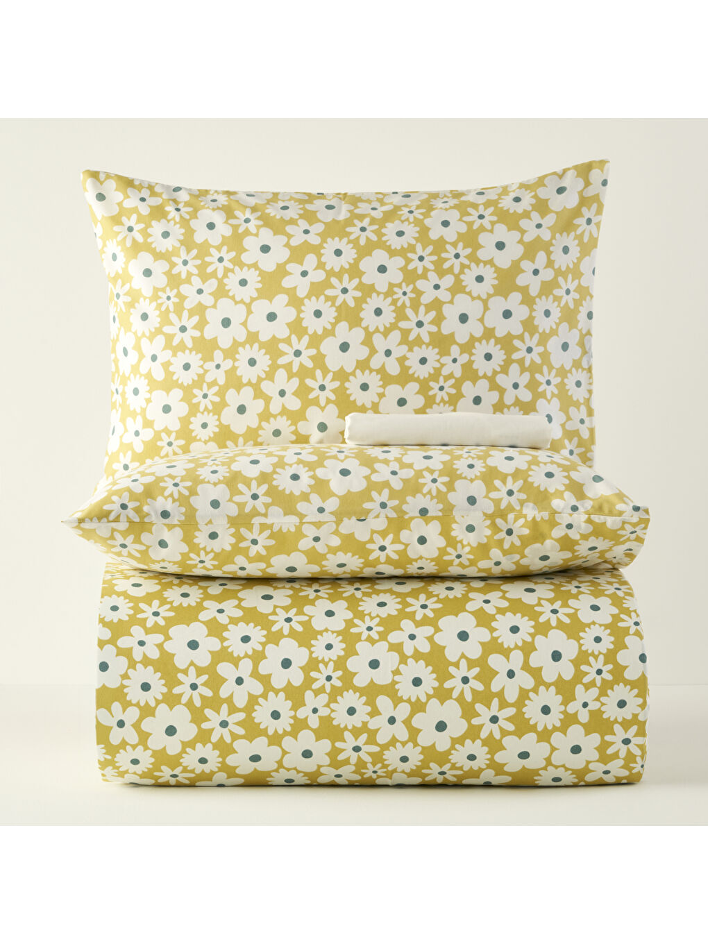 Naomi Pamuklu Çift Kişilik Nevresim Takımı Sarı (200x220 cm)-5