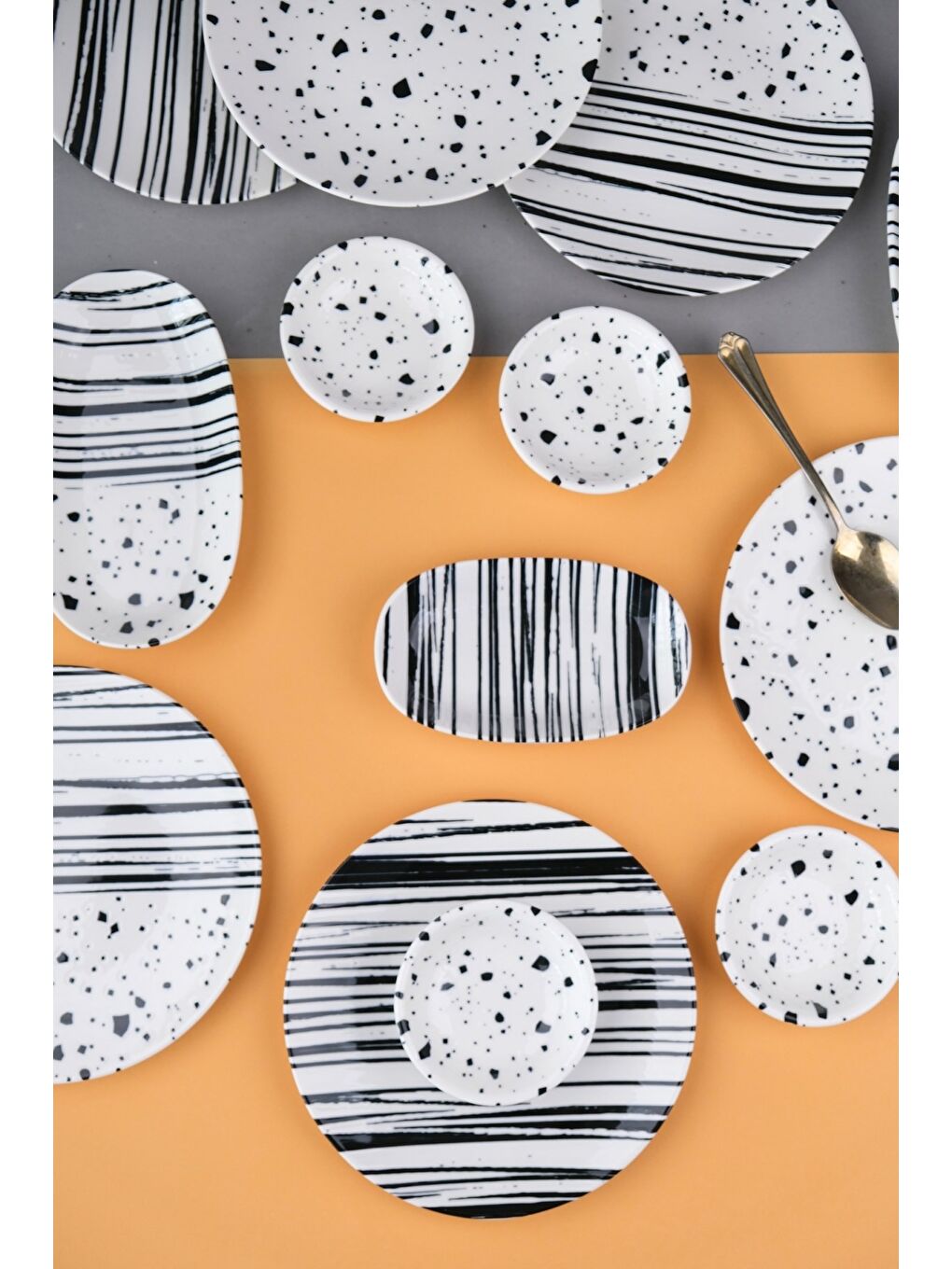 Beyaz Porselen Sidereal Kahvaltı ve İkram Takımı 6 Kişilik 14 Parça-4