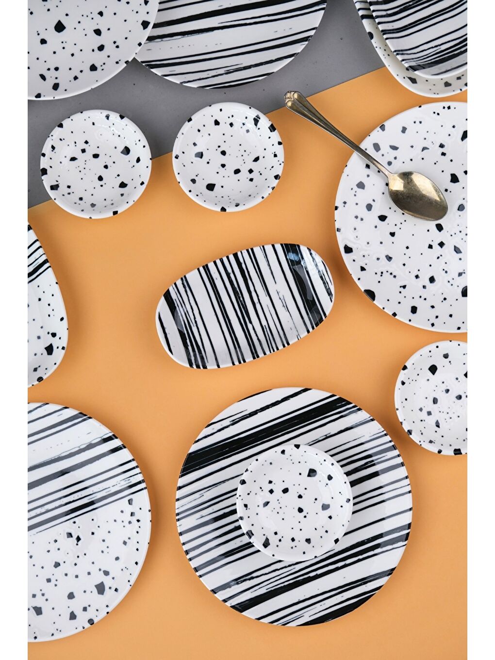 Beyaz Porselen Sidereal Kahvaltı ve İkram Takımı 6 Kişilik 14 Parça-5