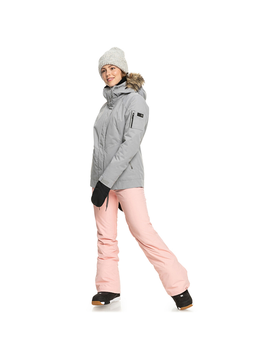 Kadın Snowboard Ceketi Meade Gri-5