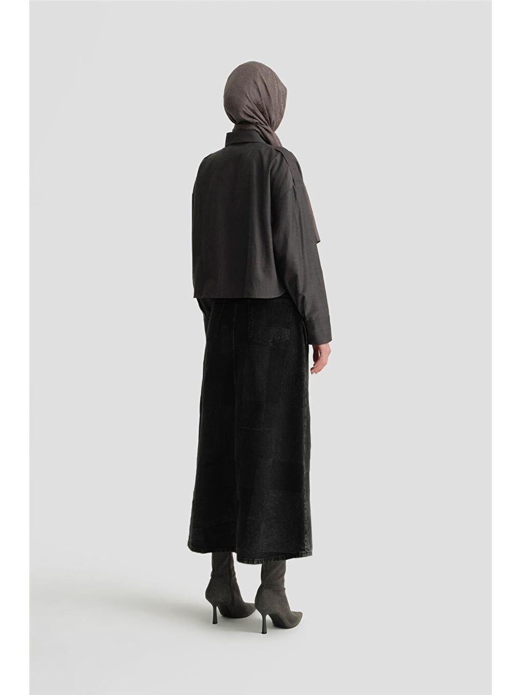 Gri Allerli Gömlek 24Kh3638 Antrasit-4