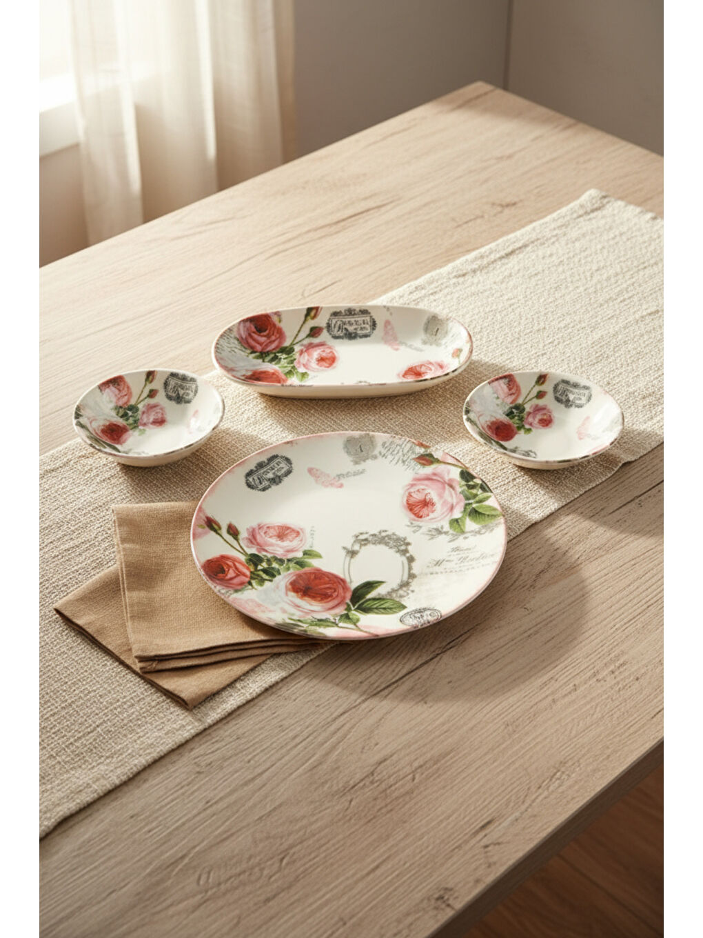 Beyaz Mono 18 Parça Kahvaltı Takımı-3