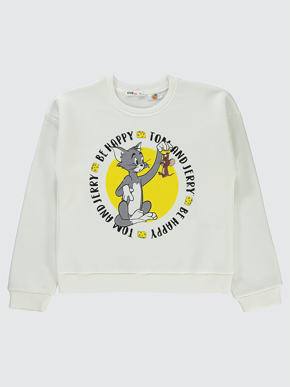 Civil Tom And Jerry Kız Çocuk Sweatshirt 10-13 Yaş Ekru