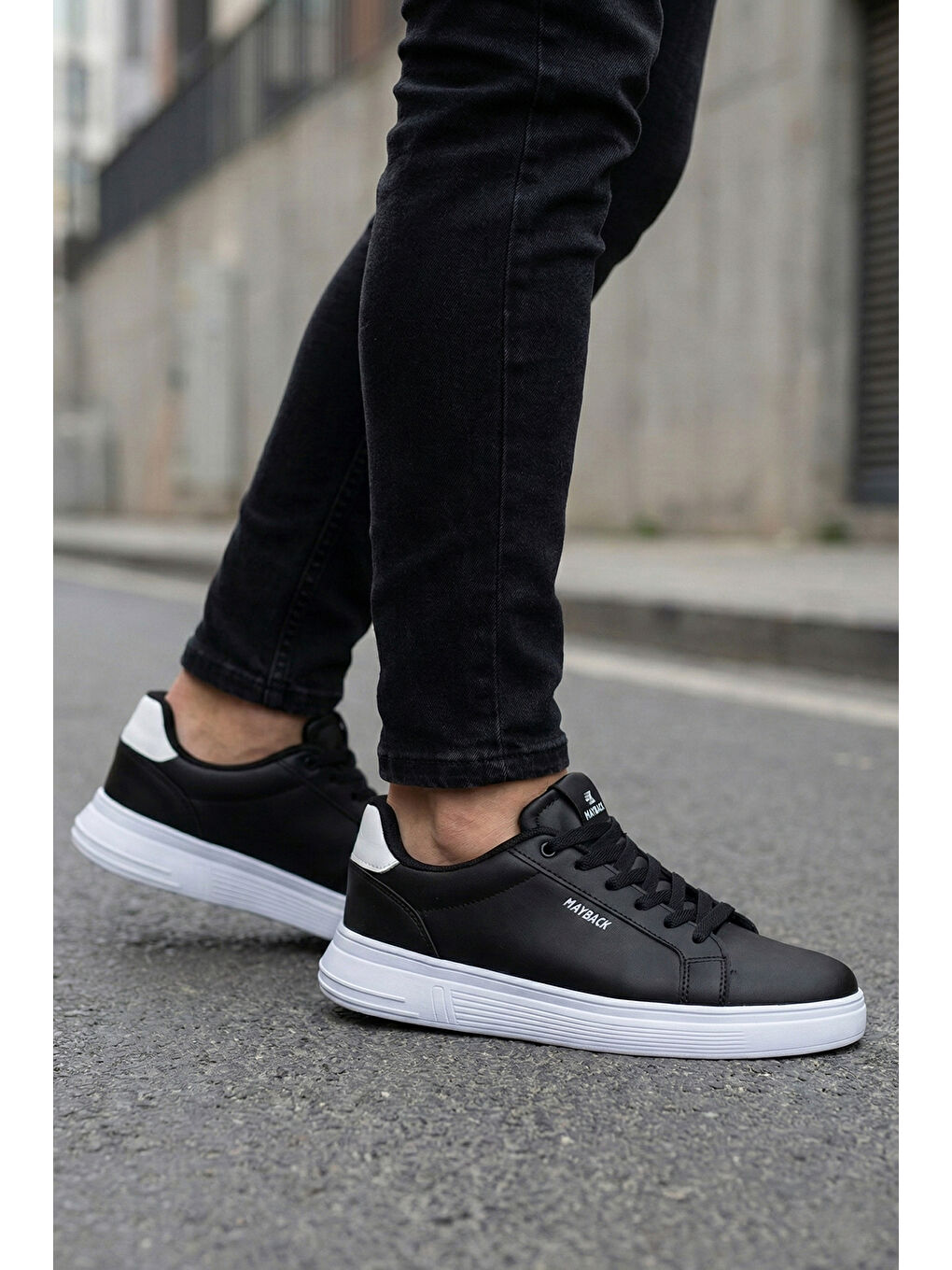 Siyah Mayback Günlük Ortopedik Erkek Sneaker Spor Ayakkabı