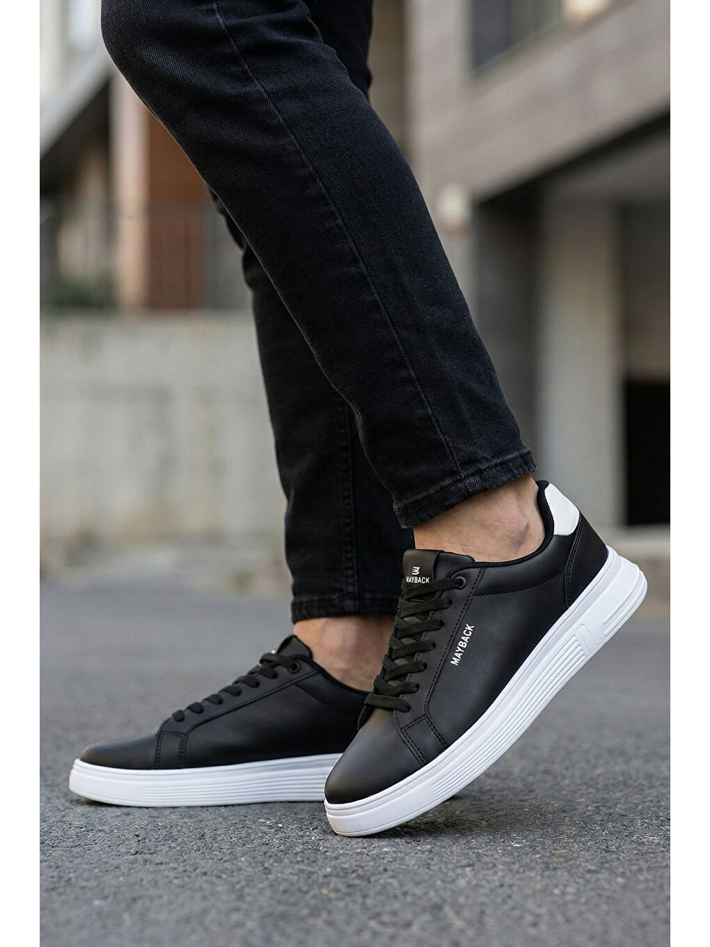 Siyah Mayback Günlük Ortopedik Erkek Sneaker Spor Ayakkabı-1