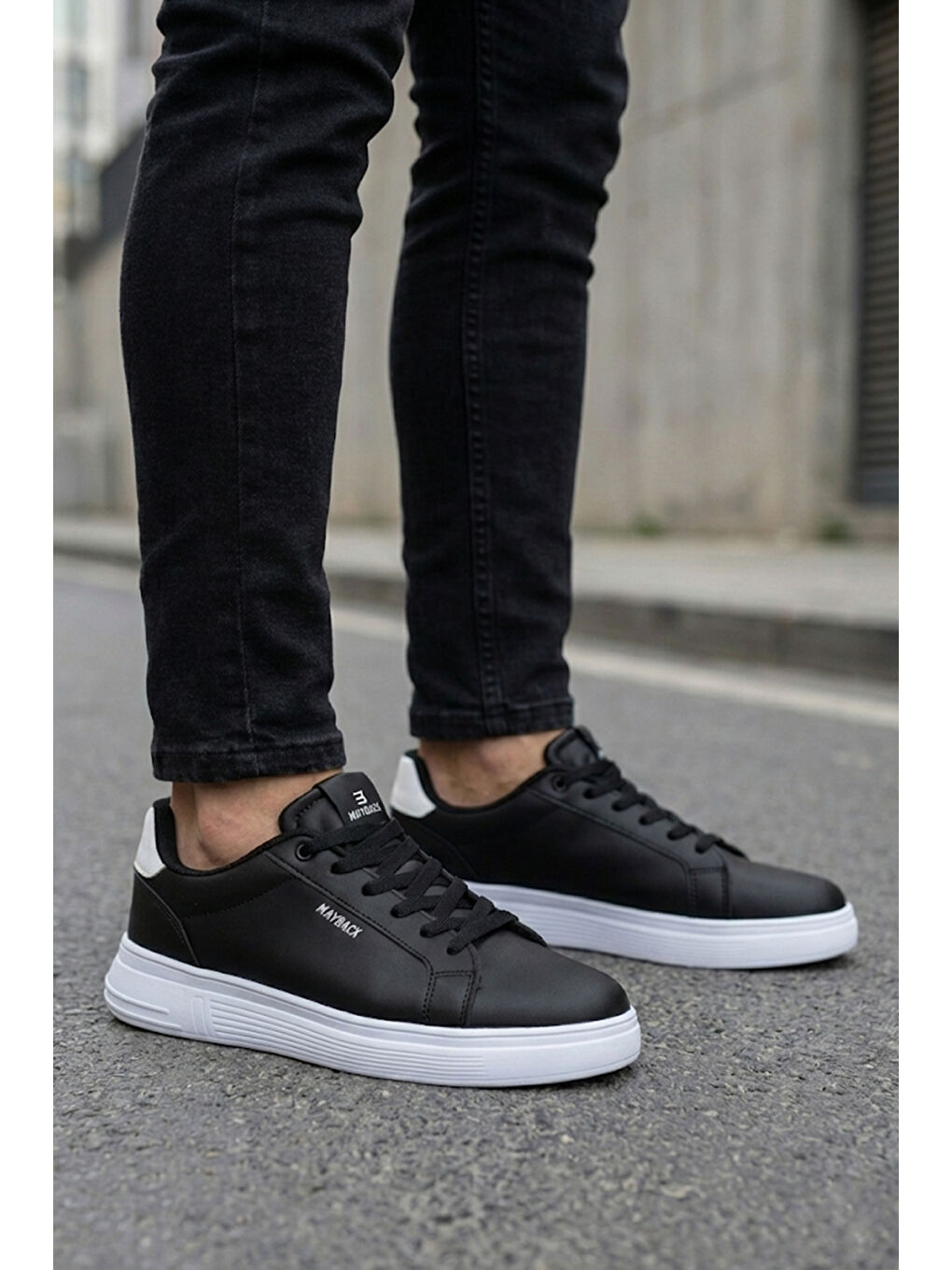 Siyah Mayback Günlük Ortopedik Erkek Sneaker Spor Ayakkabı-2