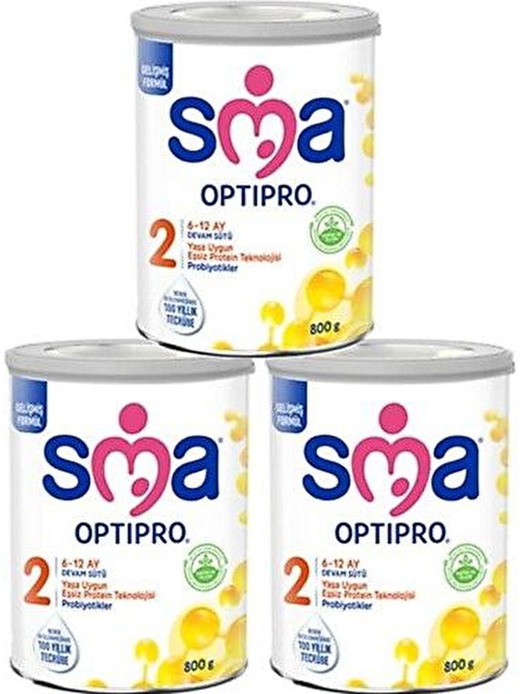 SMA Renksiz 2 Optipro Probiyotik Devam Sütü 800 gr x 3 Adet