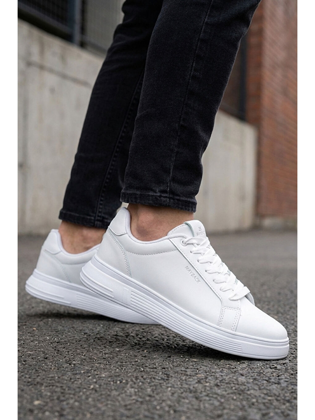 Beyaz Mayback Günlük Ortopedik Erkek Sneaker Spor Ayakkabı-1