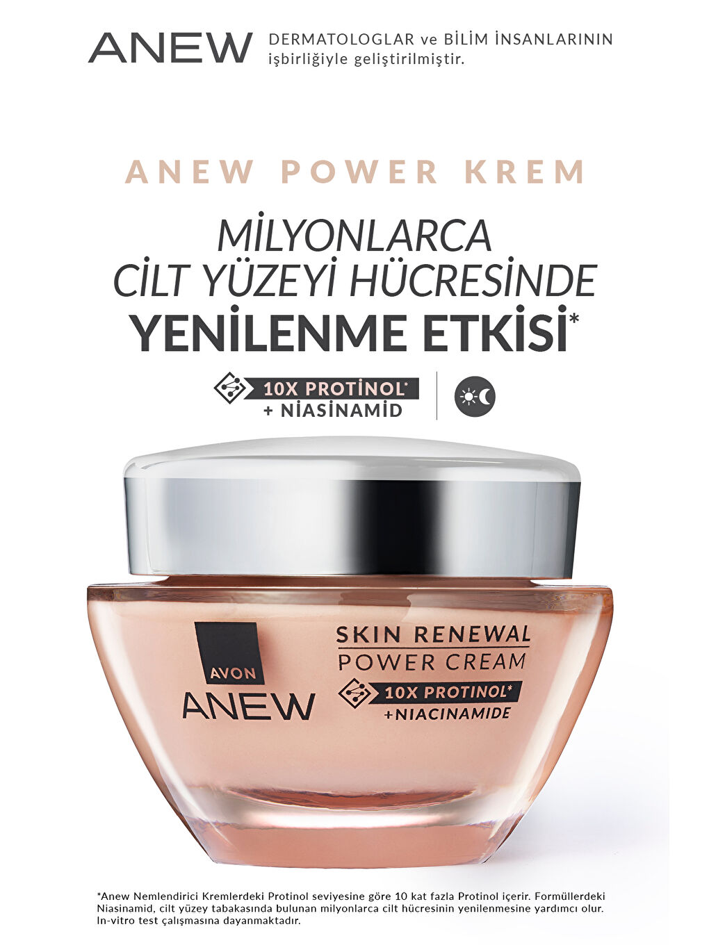 AVON Renksiz Anew Skin Renewal Power Krem 50 Ml. Üçlü Set - 2