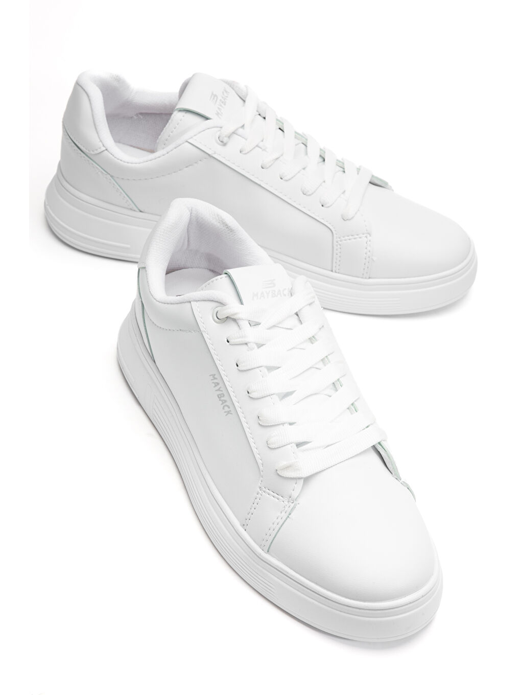 Beyaz Mayback Günlük Ortopedik Erkek Sneaker Spor Ayakkabı-4
