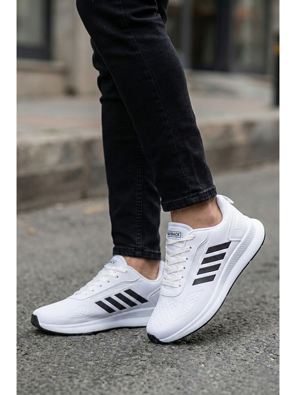 Beyaz Duramo Günlük Ortopedik Erkek Sneaker Spor Ayakkabı-1