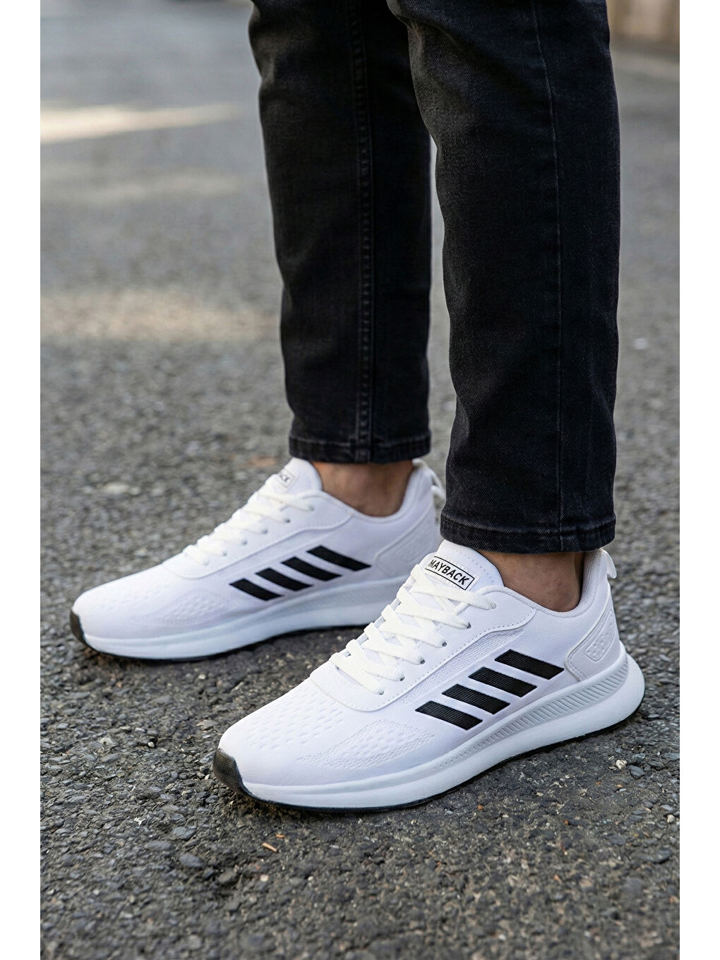 Beyaz Duramo Günlük Ortopedik Erkek Sneaker Spor Ayakkabı-2