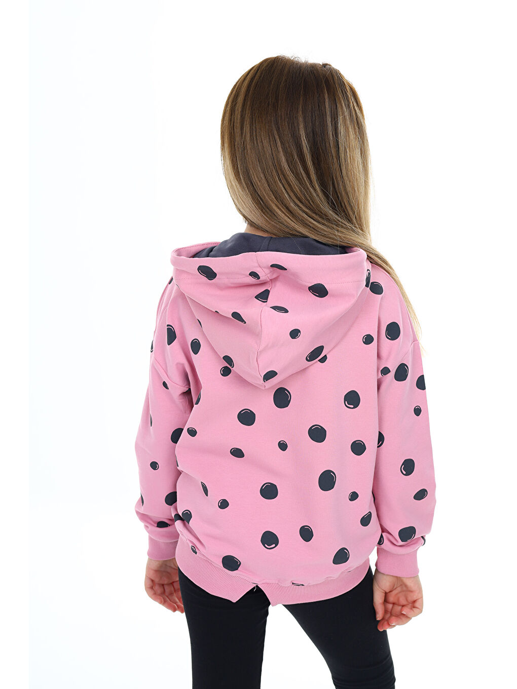 Toontoykids Pembe Kız Çocuk Baskılı Fermuarlı Sweatshirt - 3