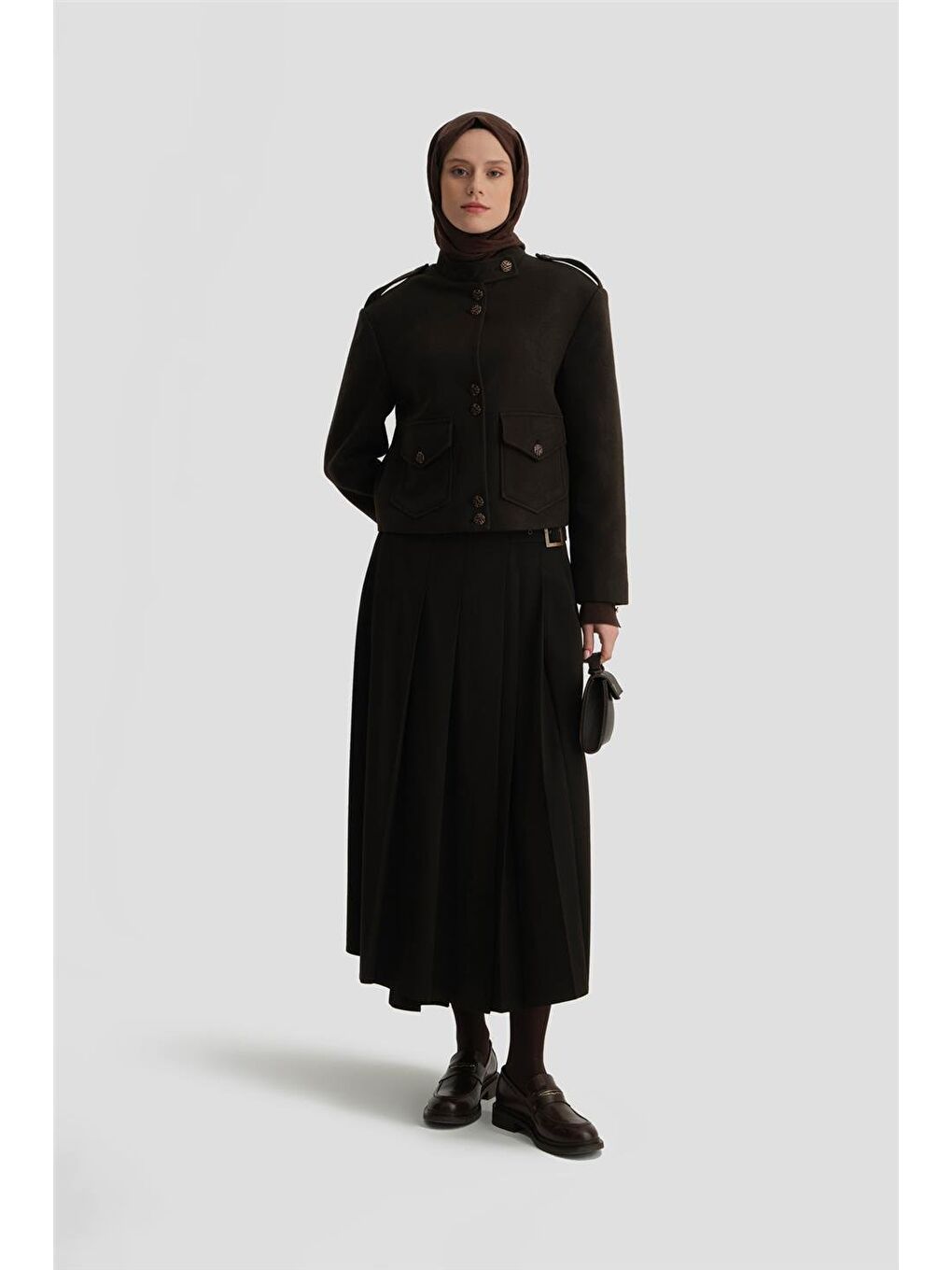 Plile Anvelop Etek 24K1715 Kahverengi